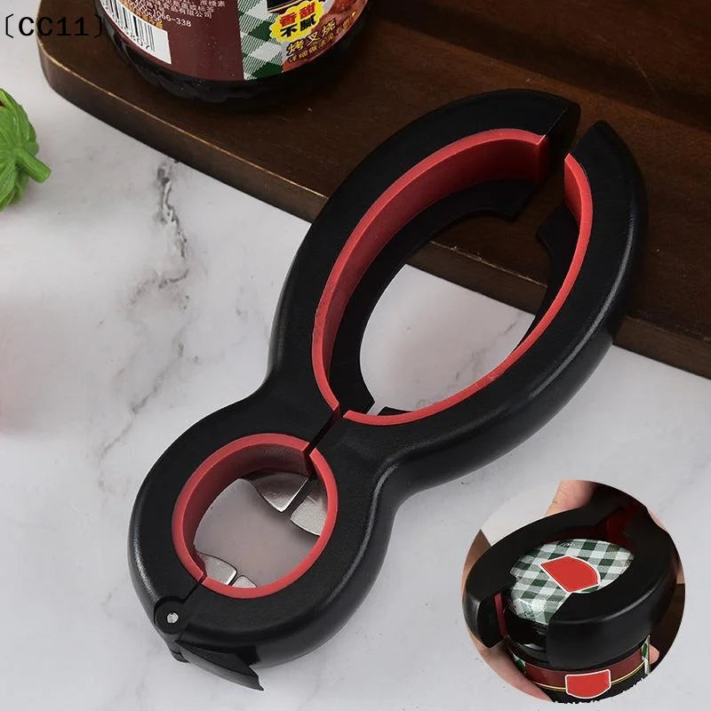 Can Opener Multi Functional Beverage Bottle Cap Twister Anti Slip Jar Qme