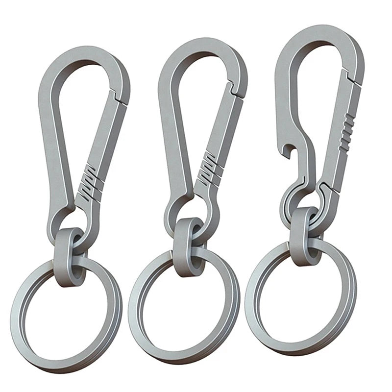 Titanium Buckles Alloy Keychain Tiranium Buckle Key Ring Car Qme
