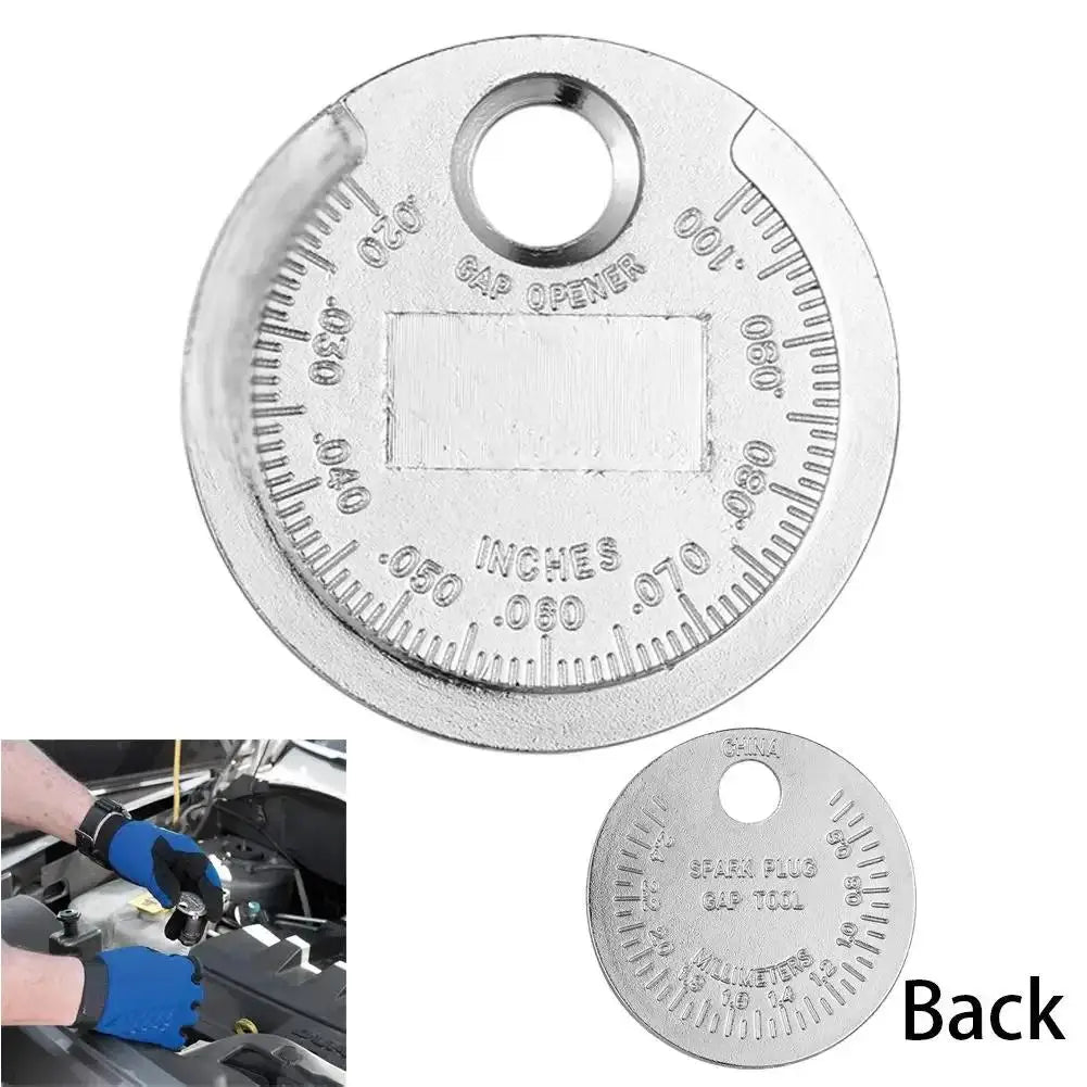 Spark Plug Gap Gauge, Accurate Engine Spark plug Gapping Tool from 0.020 to 0.100 In, Alloy Auto Wire Spark Plug Measuring Tool Qme