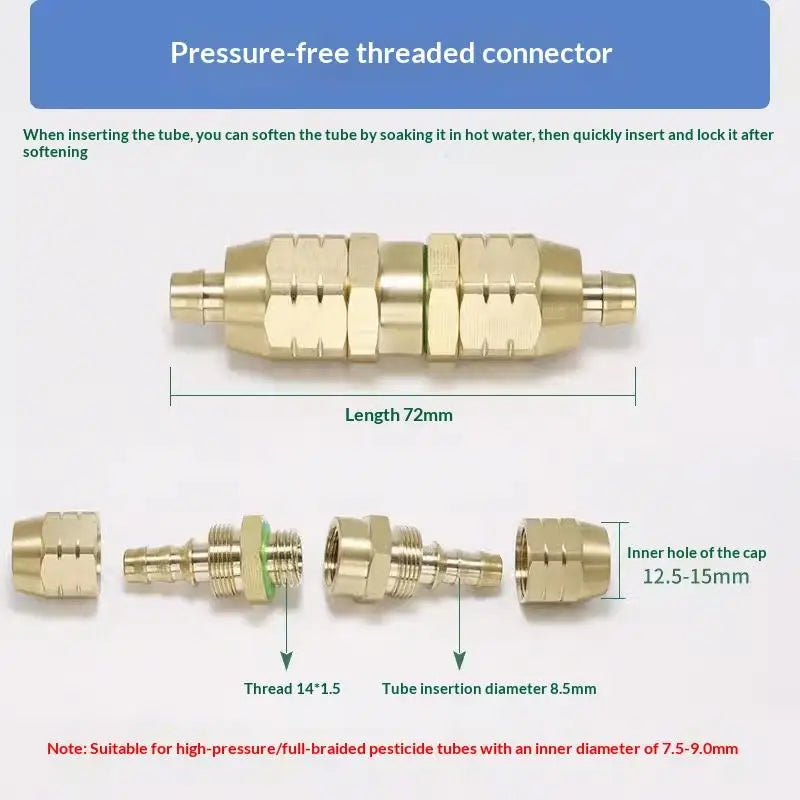 Copper Repair Extension High-pressure Water Pipe Joint Pressure Hose Qme A4