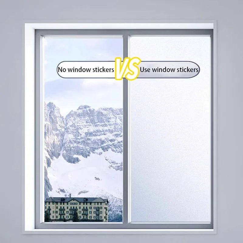 Frosted Glass Door Window Stickers Bathroom Privacy Films Qme