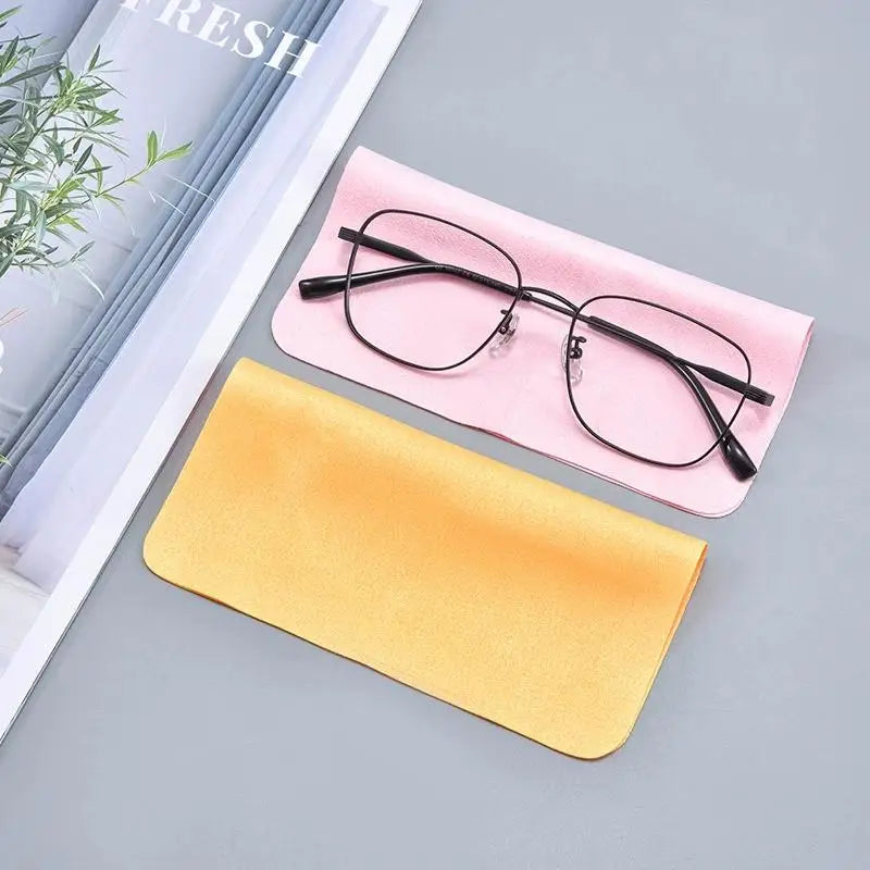 5 Suede Glasses Clean Microfiber Cleaning Cloth Lens Phone Screen Wipe Qme