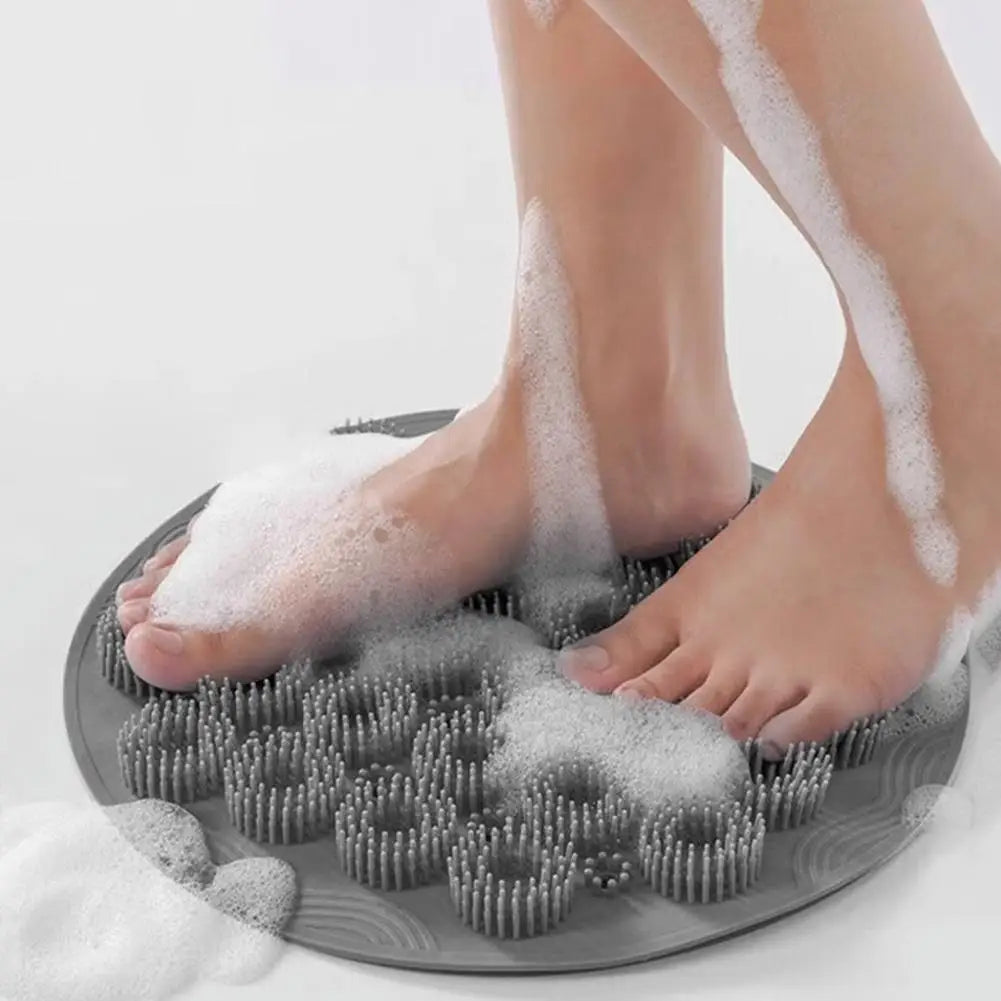 Exfoliating Shower Foot Back Scrubber Massage Pad Wall Mounted Qme