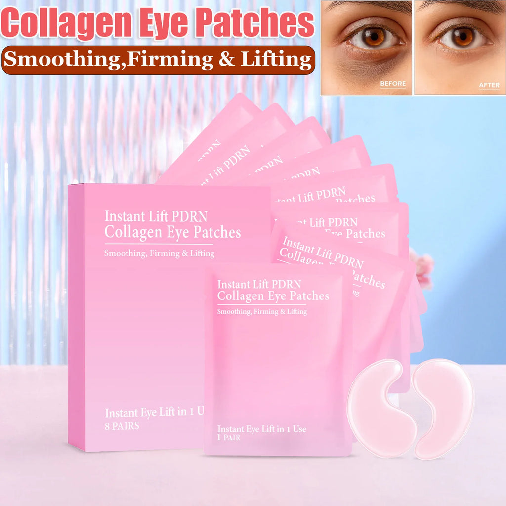 Collagen Eye Patches Hydrogel Anti Dark Circles Reduces Puffiness Instant Lifting Nourishing Anti-Wrinkle Under Eye Mask Qme