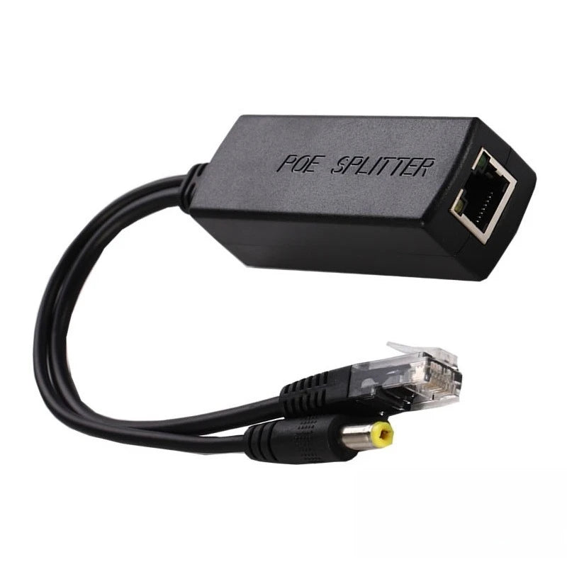 2pcs 48V to 12V POE Splitter 10/100Mbps with IEEE 802.3af/at Active Power Over Ethernet Adapter for IP Camera Surveillance Qme