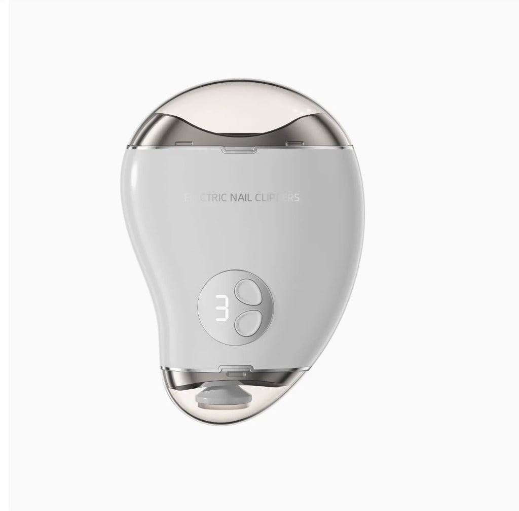 Automatic Electric Nail Grinder & Clipper – Portable Manicure Tool with Polishing Function for Adults Qme WHITE