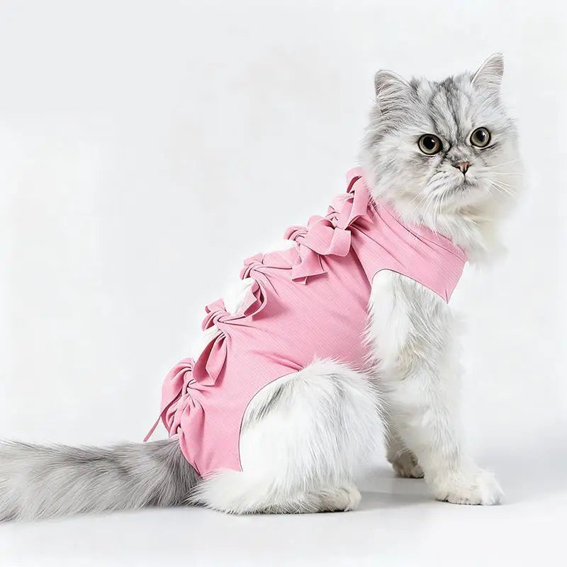 Postoperative Recovery Anti Licking Clothing Adjustable Cat Wound Qme F L