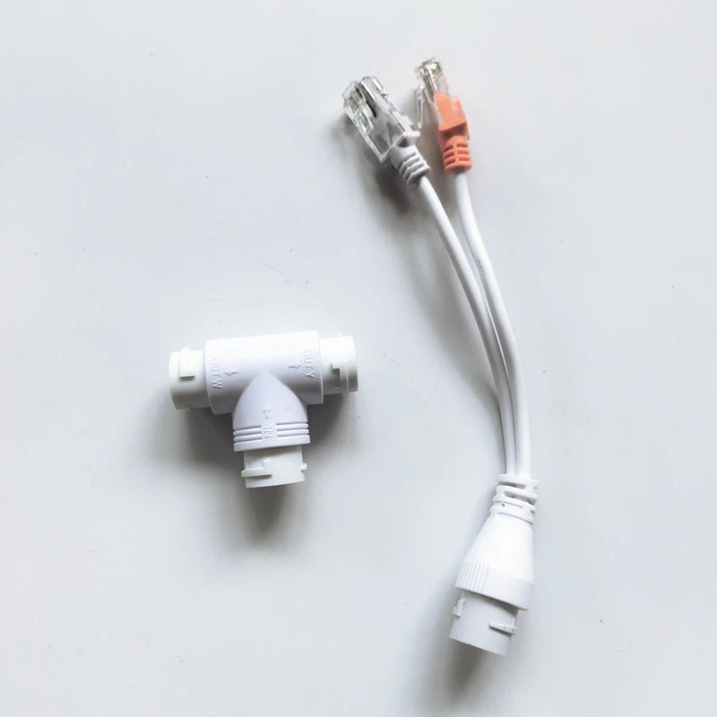 3PCS 1 to 2 POE Combiner Splitter 12V Centralized Power Supply Converter Network Power Synthesizer Splitter Qme