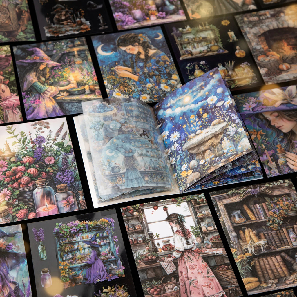 20pcs Gothic Magic Potion Stickers for Journal DIY Scrapbook Phone Laptop Case Decoration Planner Notebook Craft Supplies Qme