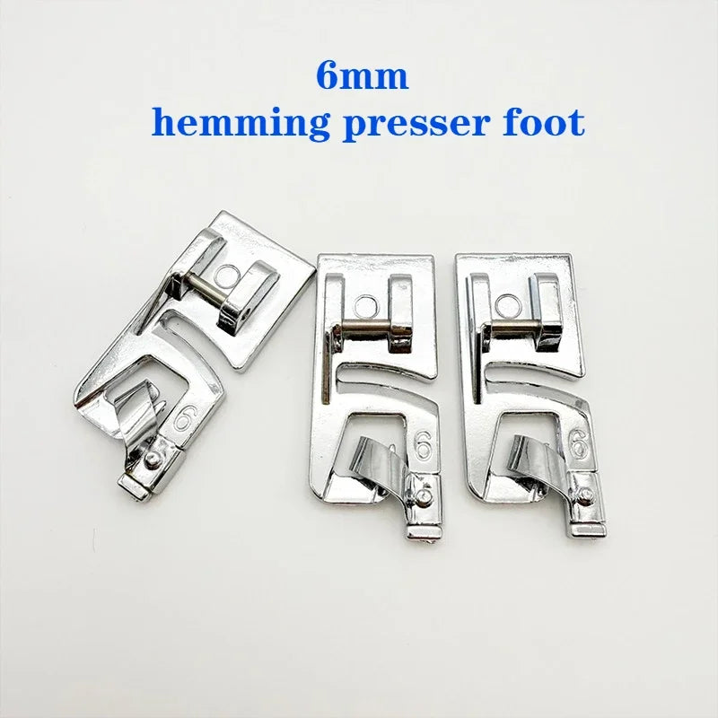 Multi-Function Sewing Machine Presser Foot, Household 6mm Presser Foot Hemmer Foot Set Hemmer Foot Qme