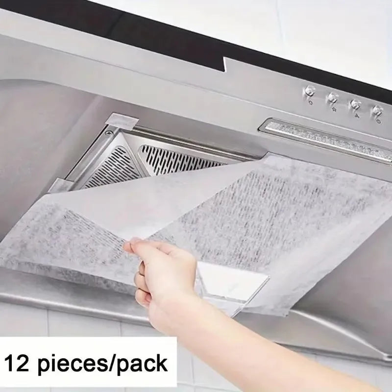 12PCS Range Hood Filter - Easy to clean, deodorize kitchen ventilation, keep the air fresh and the cooking space hygienic Qme 12pcs