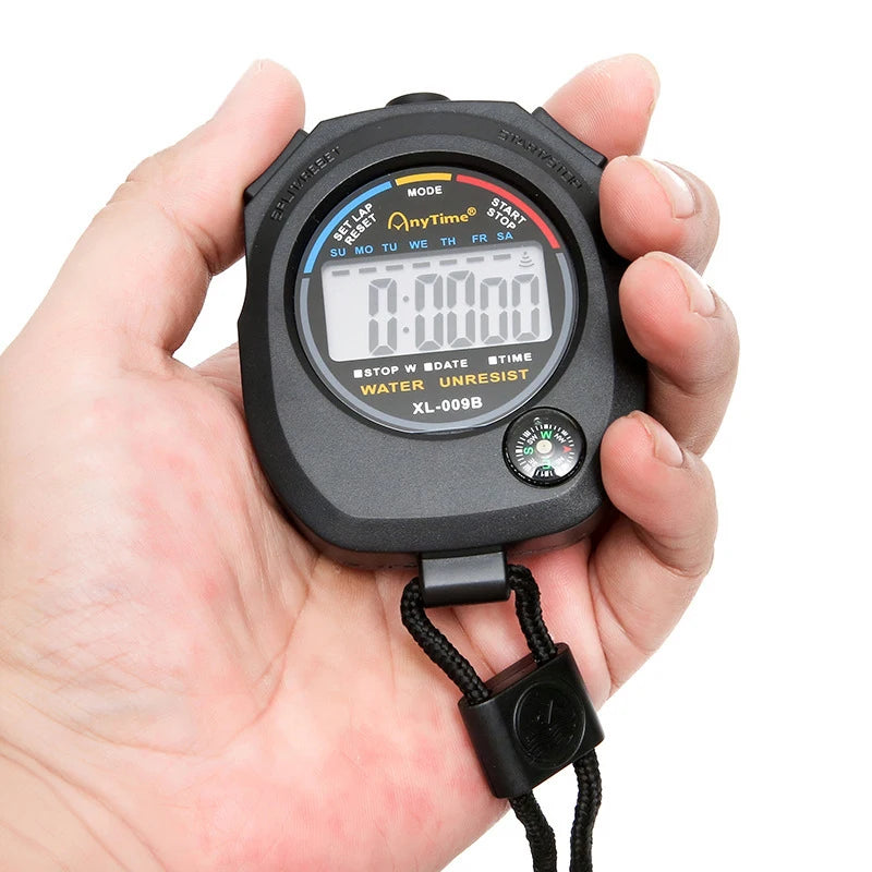 Digital Stopwatch XL-013 Chronograph Wristband Alarm AM PM 24H Clock Qme