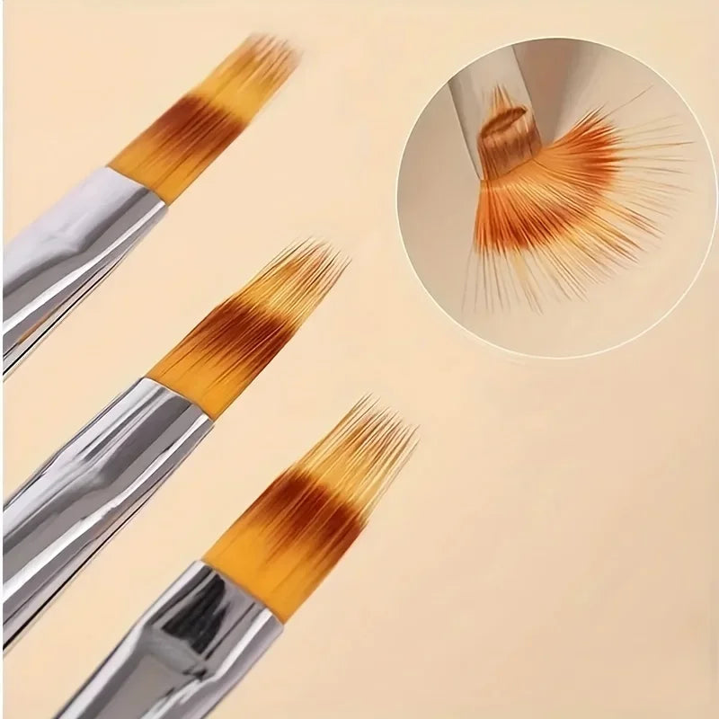 Professional Ombre Nail Art Brush - Gel Manicure Brush for Gradient Designs, Precision Tip for Detailed Nail Polish Application Qme
