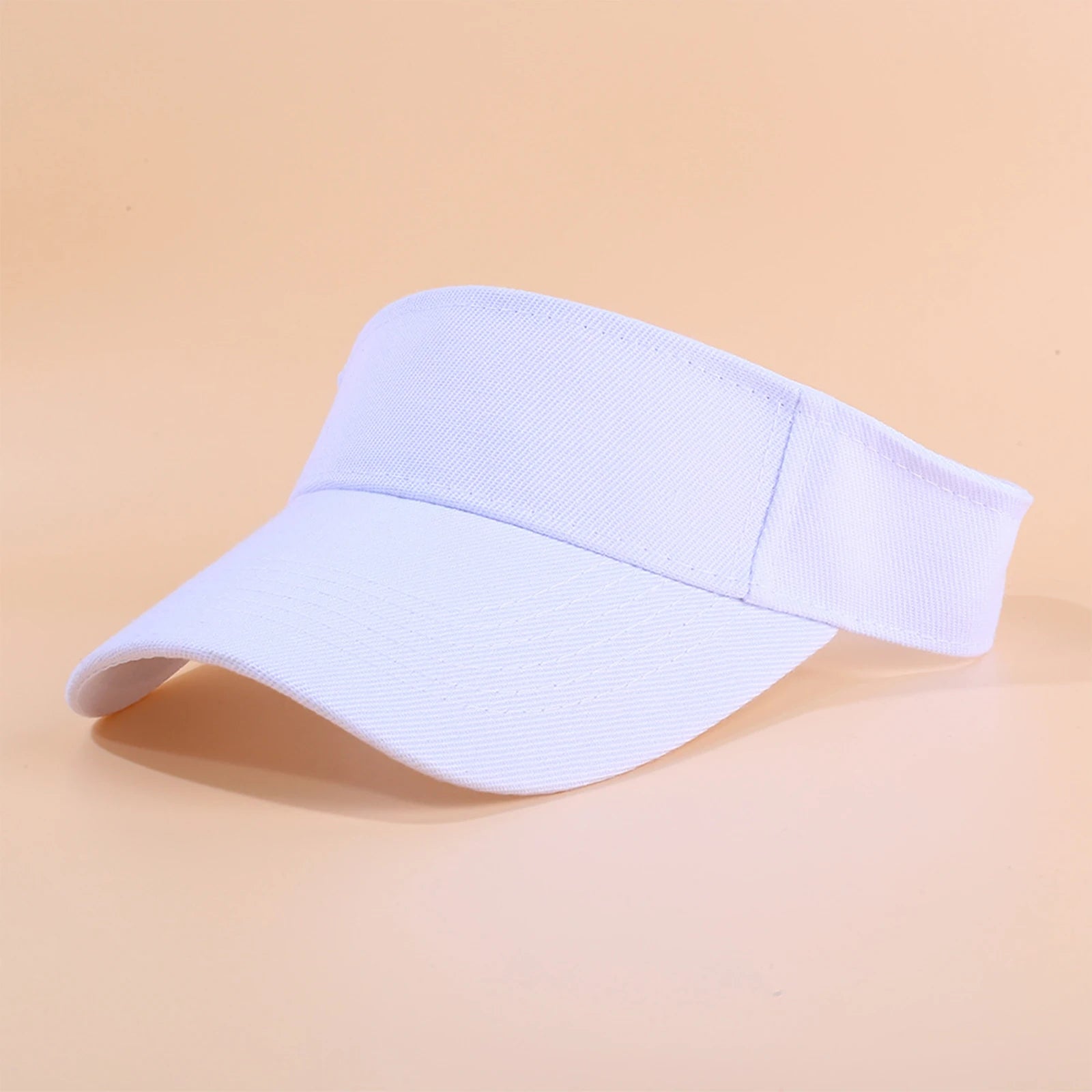 Men and Women Empty Top Sports Hat Running Hiking Sun Protection Cap Solid Color Fashion Casual Outdoor Hiking Sun Shaded Cap Qme White One Size