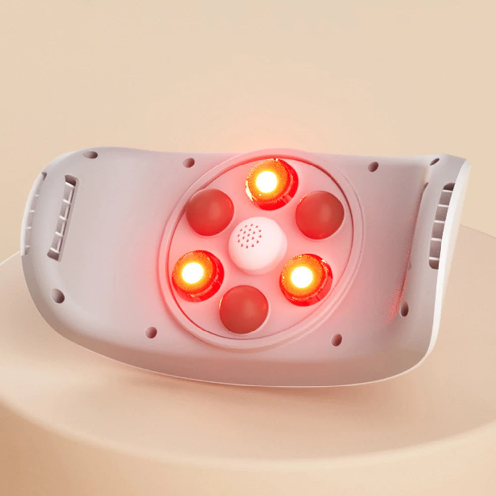 Electric Abdominal Massager Relieves Discomfort Bian Stone Tummy Kneading Instrument 2 Level Automatic for Bloating Constipation Qme