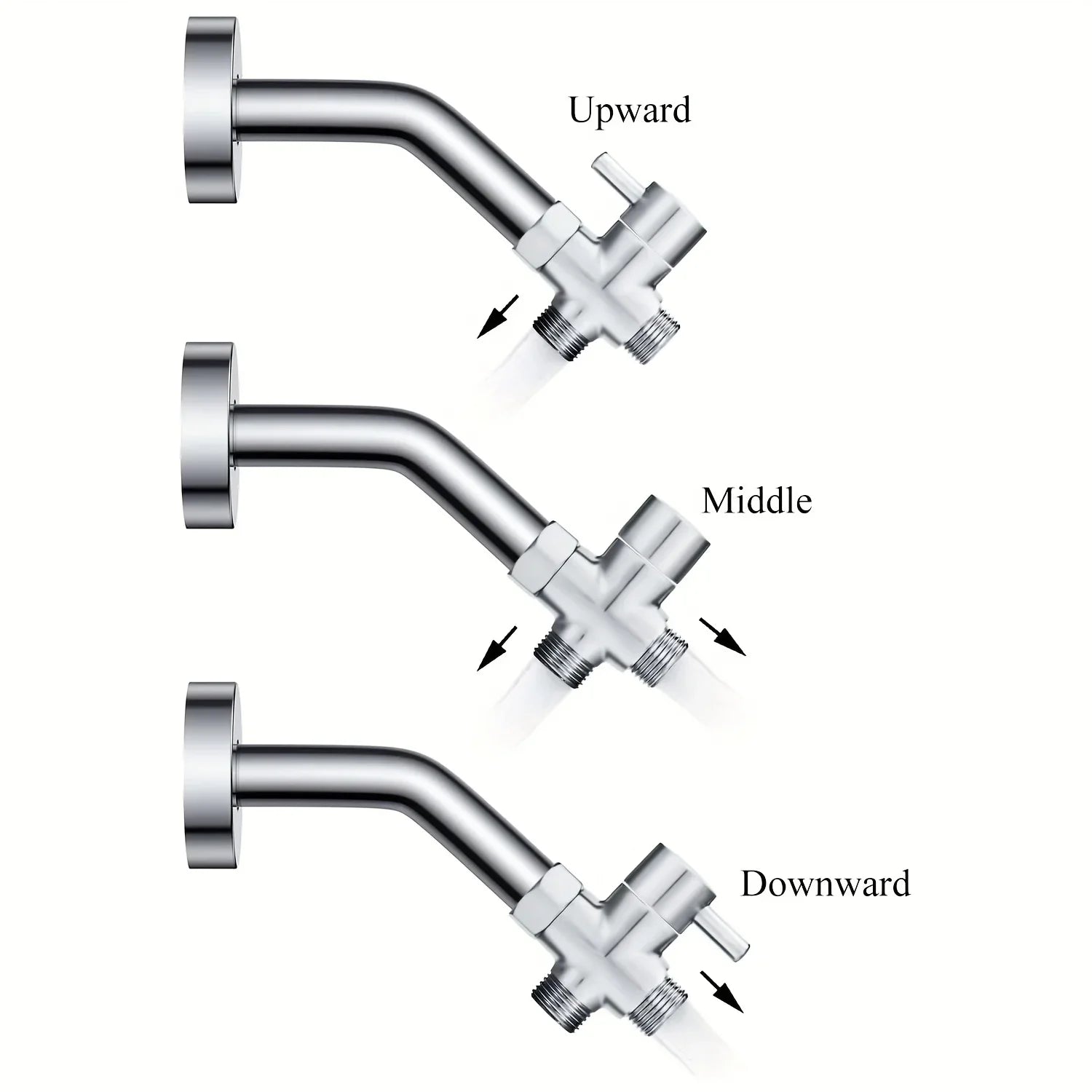 Bathroom Faucet Additions for a 3-Way G1/2 Shower Diverter Qme