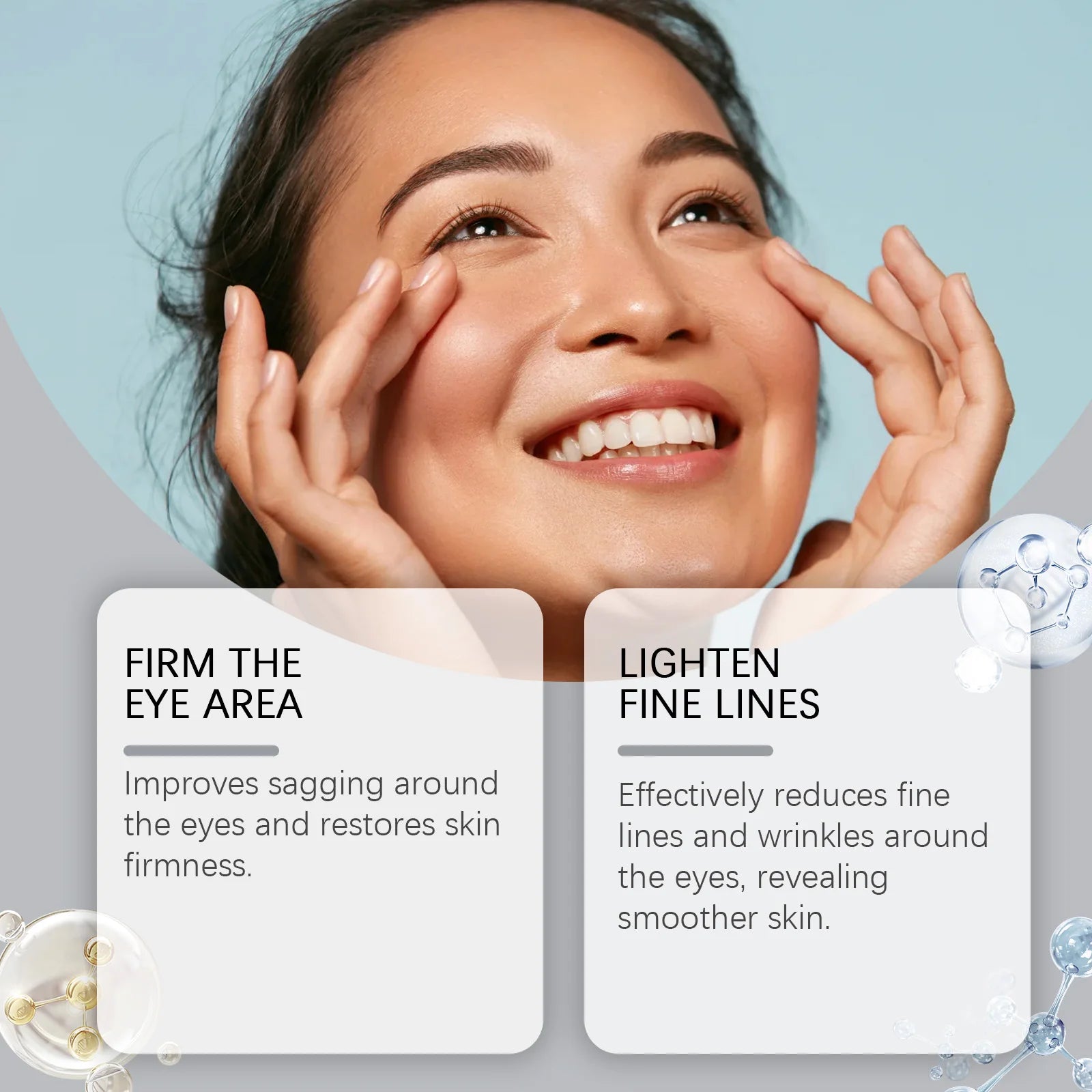 Polypeptide Eye Cream Anti Dark Circles Eye Bags Puffiness Firming Skin Around Eyes Smoothing Wrinkle Moisturizing Eye Care Crea Qme