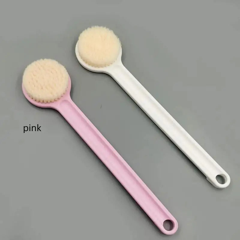 Long Handle Bath Shower Brush Soft Dense Bristles Back Massage Nodes For Exfoliating Deep Cleaning Bathroom Use Qme B