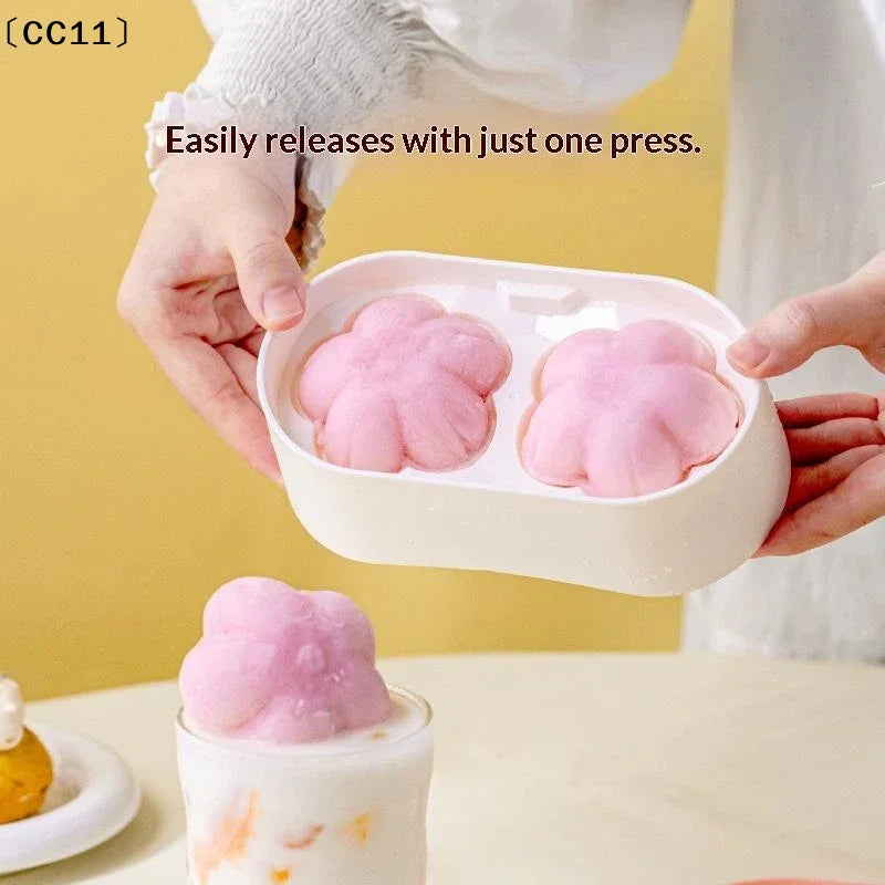 Reusable Ice Tray Ball Mold Flower Shape Cubes Effortless Dessert Qme