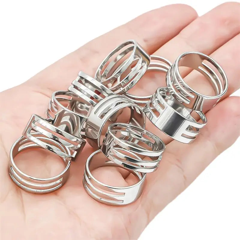 Stainless Steel Jump Ring Open Closing Finger DIY Fashion Jewelry Qme