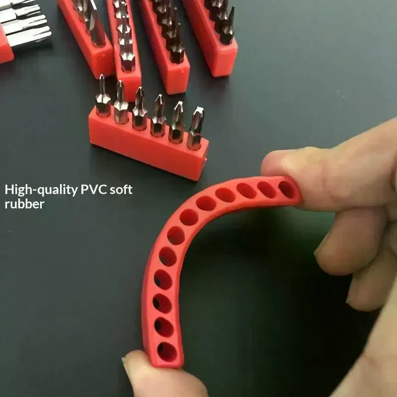 4-32 Hole 1/4 Holder Screwdriver Storage Box Hex Shank Screwdriver Plastic Screwdriver Storage Screwdriver Bit Holder Qme