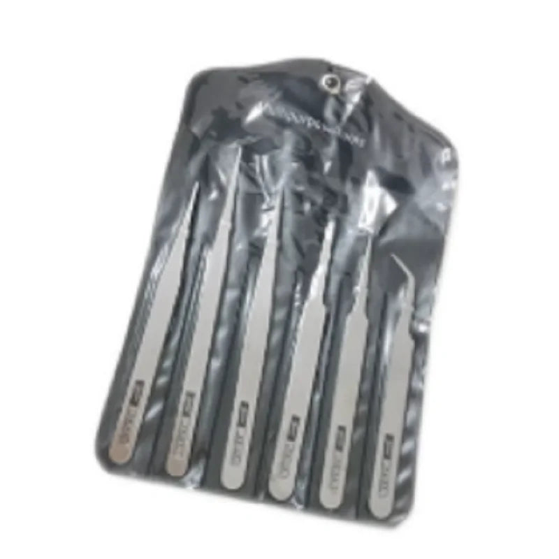Stainless Steel Tweezers Repair Tool Industrial Precision Bent Qme
