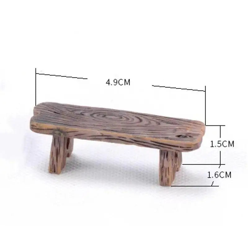 1 Mini Wooden Chair Pendant Moss Micro Landscape Couple Love Resin Qme S