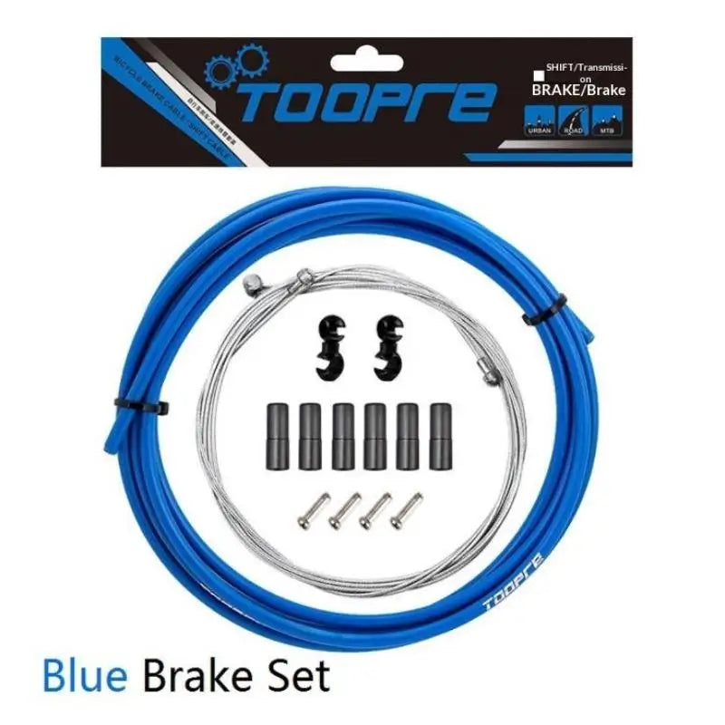 Bike Cable Brake Gear Cables Bikes Multicolor PVC End Tube Cover Qme Brake Blue