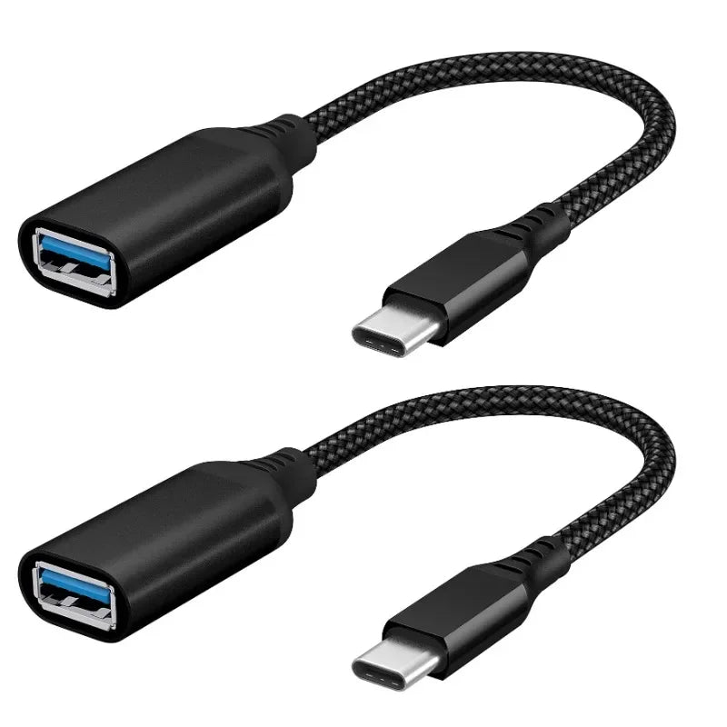 OTG Type C Cable Adapter USB to Type C Adapter Connector for Xiaomi Samsung S20 Huawei OTG Data Cable Converter for MacBook Pro Qme
