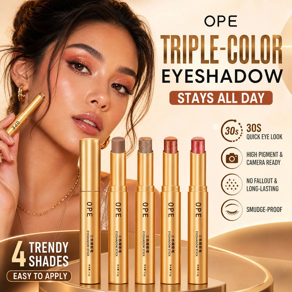 Must-have Three-color Eyeshadow Stick Those Poor Makeup Skills OPE Qme