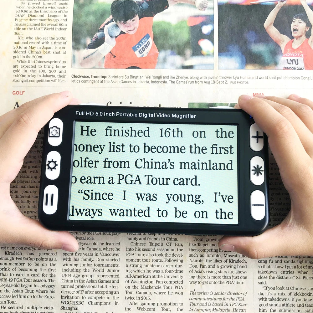 LCD Display Portable Magnifie Low Vision Video Magnifier Electronic Qme