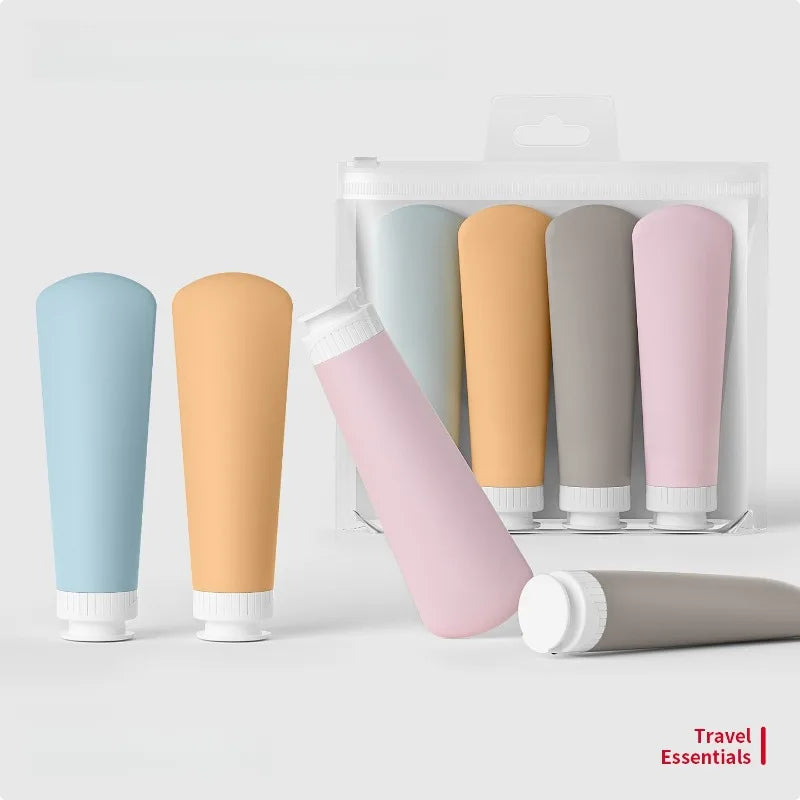 Travel Squeeze Hose Empty Bottle Shampoo Shower Gel Lotion Cosmetics Qme