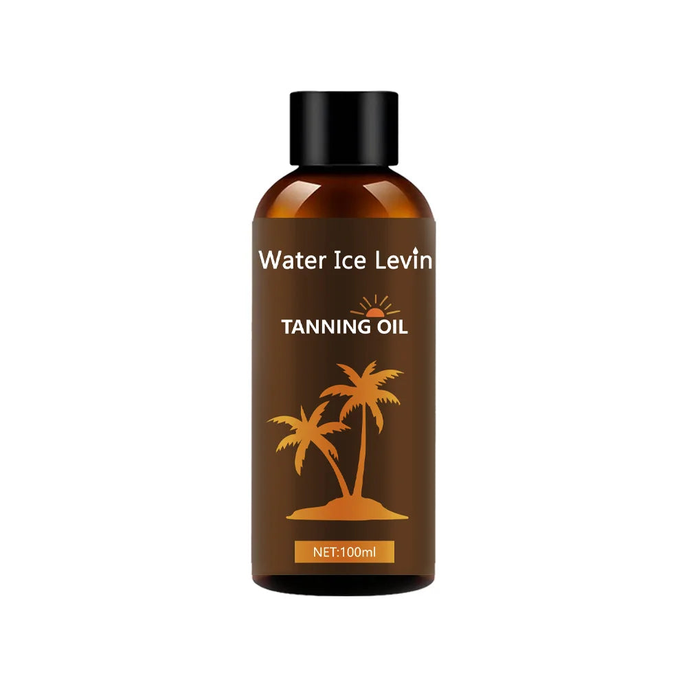 Hydrating Tanning Oil with Hyaluronic Acid & Collagen for Smooth, Elastic Skin, Non-Greasy, For Daily Use All Skin Types. Qme black 100g