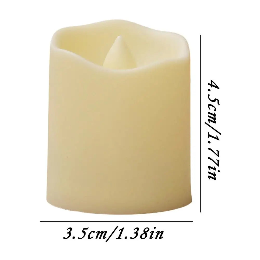 1pc LED Candles Battery Operated Warm Tea Lights LED Flameless Candles Electric Tealight For Home Decor Christmas Birthday Party Qme 01
