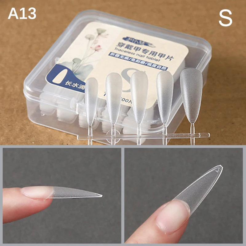 Box False Nails Press Coffin Artificial Clear Fake Nail Tips Qme A13