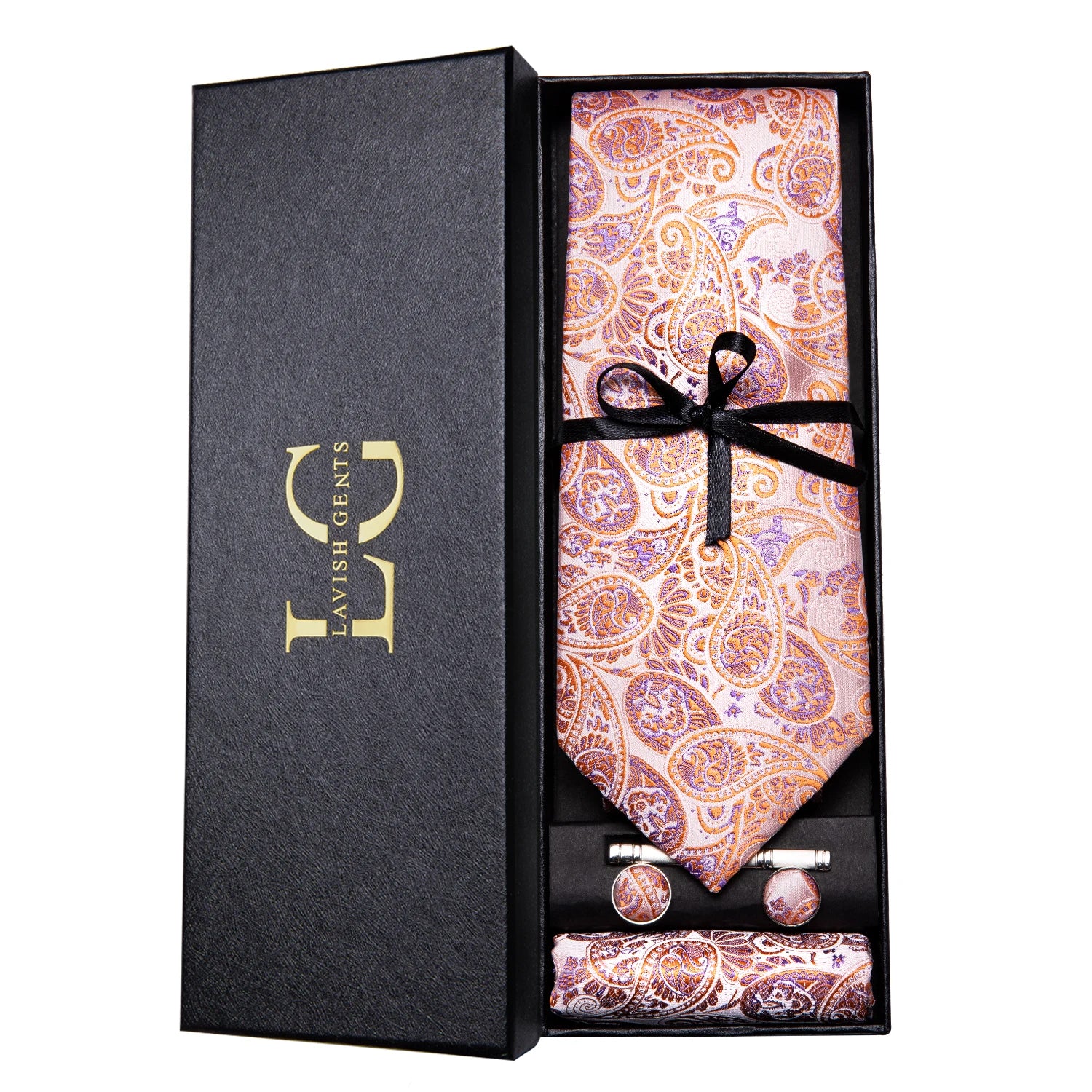 Hi-tie Luxury Box Classic Paisley Teal Green Necktie Gentle Men's Tie
