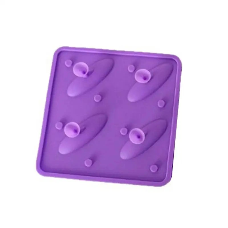 Silicone Ice Cube Tray Whiskey Party Drinks Shark Mold Blue 4-Cavity Qme A2