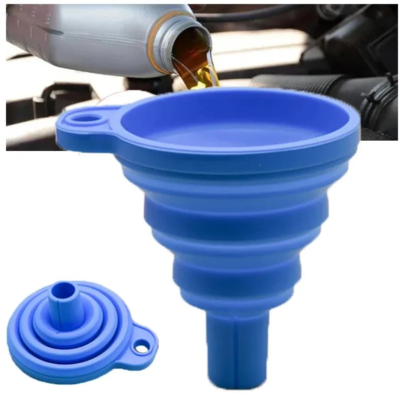 Washer Fluid Change Foldable Portable Auto Engine Oil Petrol Funnel Qme