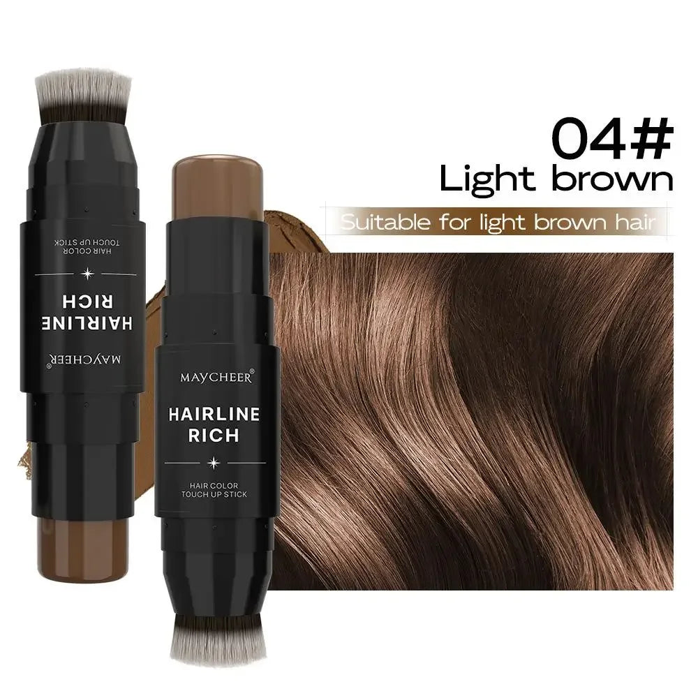 2 In 1 Root Cover Up Stick Waterproof Easy Application Head Root Concealer Long Lasting Sweatproof Temporary Hair Dye Stick Qme D
