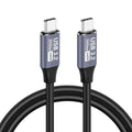 USB 3.2 20Gbps Type C to Type C Cable 240W 5A Fast Charging 4K@60Hz Audio Video Sync Cord For Laptop Steam Deck ROG Ally Devices Qme black 0.2m