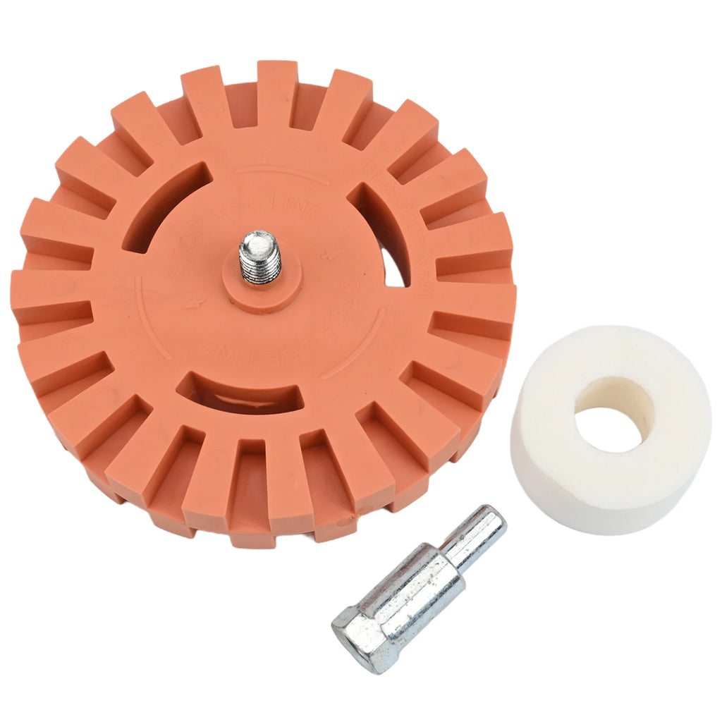 Car Eraser Wheel Adhesives Remover Rubber Wheel Stickers Decal Vinyl Tape Adhesives Remover Wheel Cleaning Tool Qme