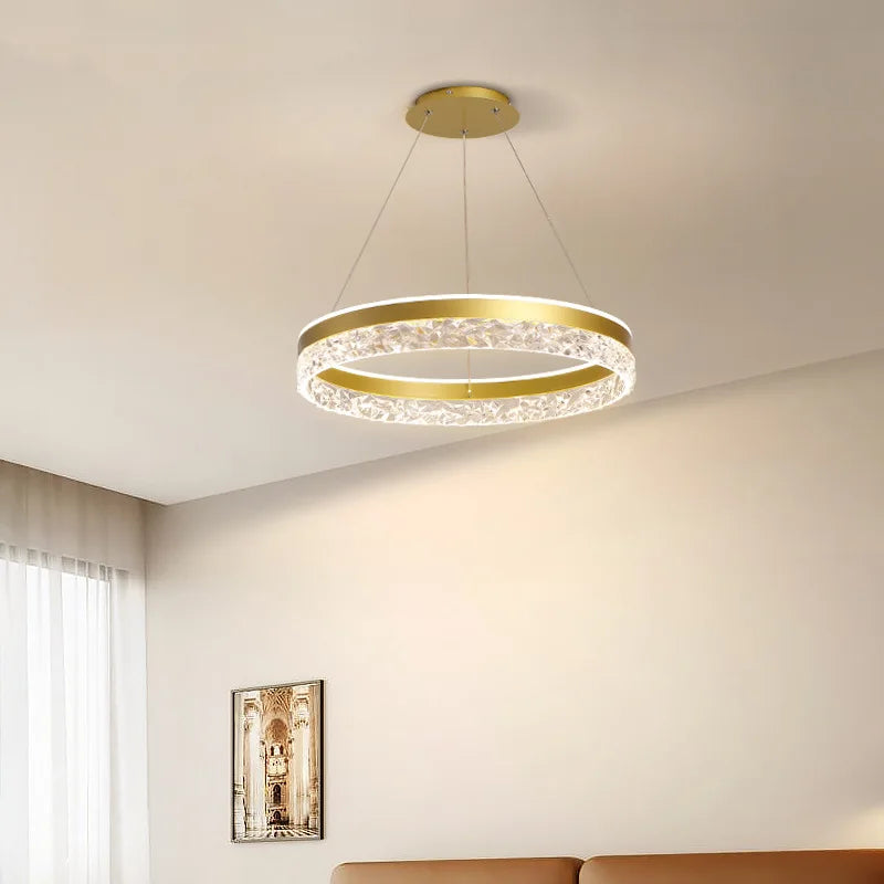 Simple Modern Ceiling Chandelier Adjustable Indoor Lighting High LED 3 Color for Living Room Dining Room Bedroom Decor Ornament Qme