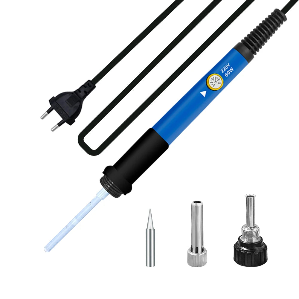 60W Soldering Iron Adjustable Temperature Electric Solder Rework Qme