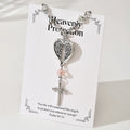 Heart Shaped Cross Steering Wheel Pendant Car Accessories Elegant Qme Silver