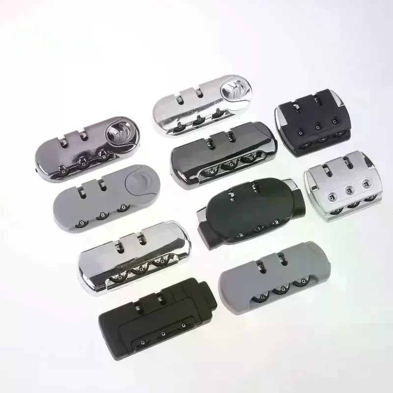2 4 8 Sets 3 Digits Luggage Lock Zinc Alloy Catch Plastic Frosted Qme