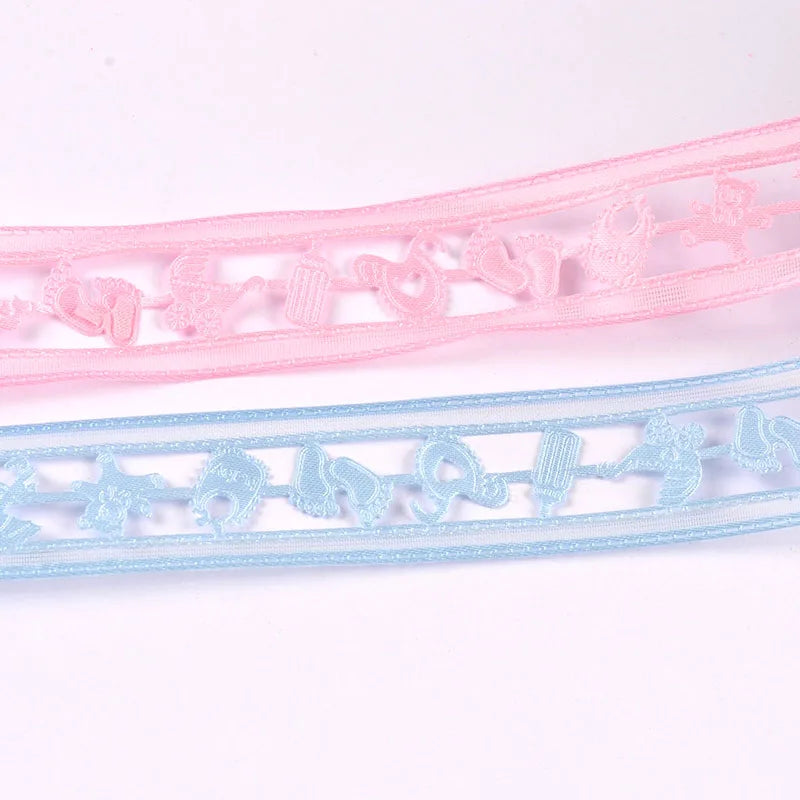 5/20yard Blue/pink/white Cute Ribbons For Baby Shower Decoration DIY Party Packing Bow Handmade Crafts Handmade Gift Wrapping Qme