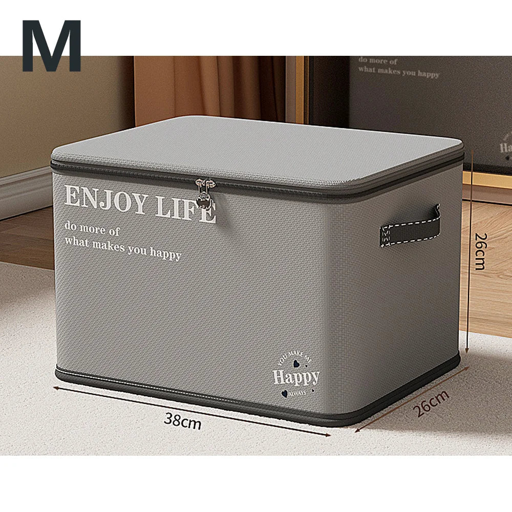 Heavy Duty Large Capacity Storage Box, Car Trunk & Home Wardrobe Clothes Quilt Organizer Moving Bag Container Bin Qme M