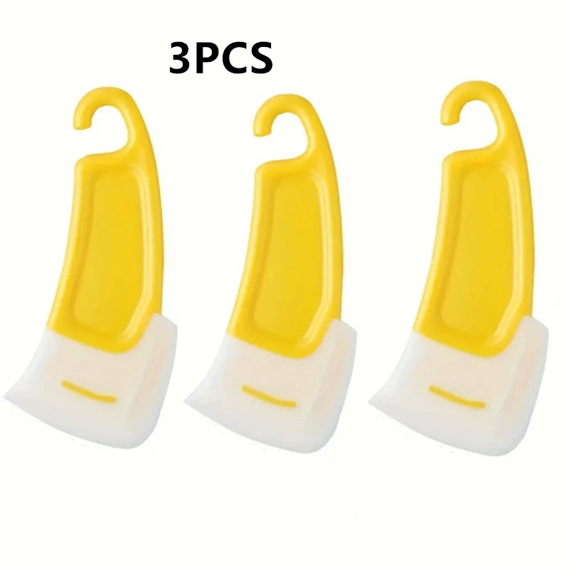 Silicone Pan Scraper -Effective Cleaning Tool For Pans Fry Pans Dishes And Pots Essential Kitchen Cleaning Supply Scraper Qme 3PCS