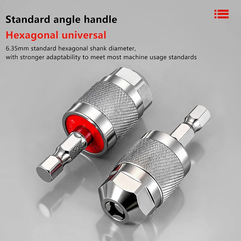 Handle Screwdriver Chucks Adapter Electric Drill Bits Collet Qme