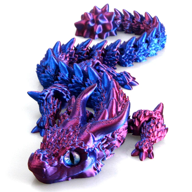 Arrival 3D Printed Akatsuki Magic Dragon Movable Joints Desk Toy Qme Red blue gradient